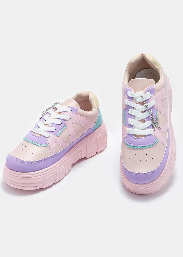 Koi Footwear Aiya Kawaii Platform Trainers Sneakers In Pastel New In