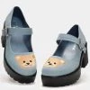 Koi Footwear Bear Denim Mary Janes 60's Pumps Blue
