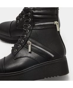 Koi Footwear Hoya Platform 80's Boots Black New In