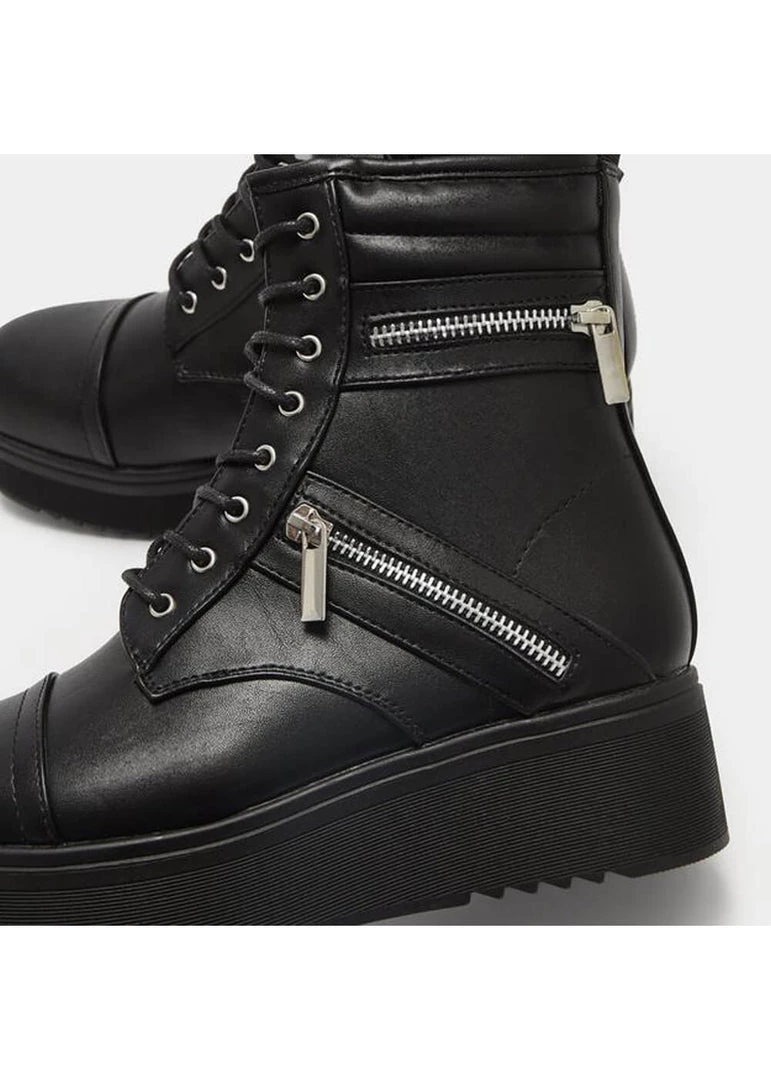 Koi Footwear Hoya Platform 80's Boots Black New In