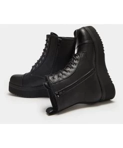 Koi Footwear Hoya Platform 80's Boots Black New In