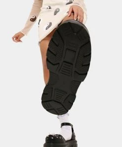 New In Koi Footwear Perfect Spike Platform Sandals Black