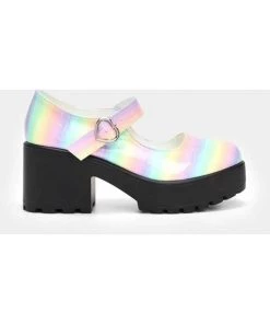Koi Footwear Tira Candy Dreams Rainbow 60's Mary Janes Pumps Multicolour New In