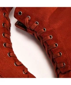 New In Koi Footwear Sienna Suede 60's Boots Rust