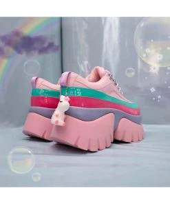 New In Koi Footwear My Little Unicorn Platform Sneakers Pink