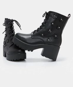 Koi Footwear Amabalis 60's Flower Boots Black New In