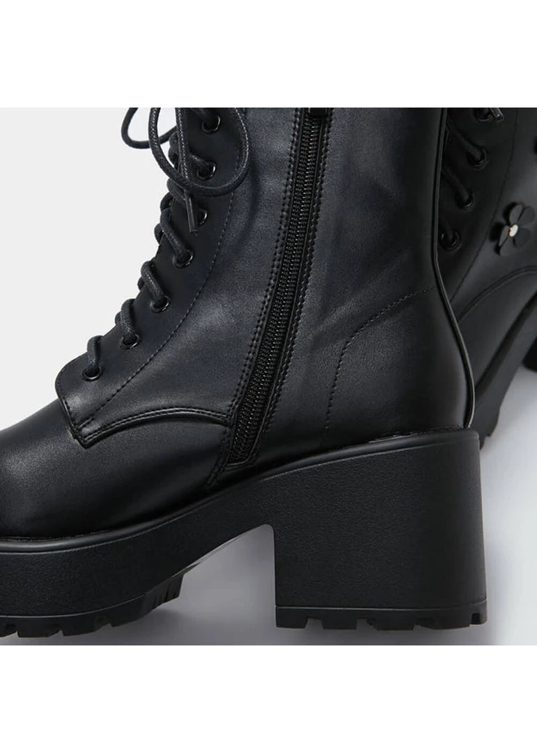 Koi Footwear Amabalis 60's Flower Boots Black New In