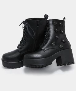 Koi Footwear Amabalis 60's Flower Boots Black New In