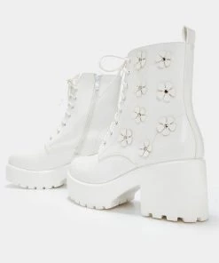 Koi Footwear Amabalis 60's Flower Boots White New In