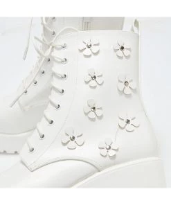 Koi Footwear Amabalis 60's Flower Boots White New In