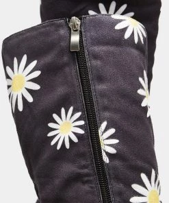 Koi Footwear Crazy Daisy 70's Platform Boots Black