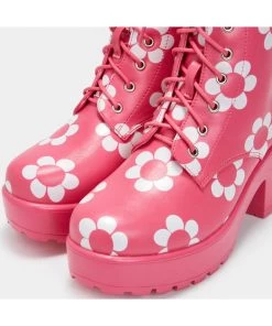 Koi Footwear Orchis Charm Flower Power 60's Boots Pink