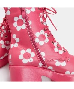 Koi Footwear Orchis Charm Flower Power 60's Boots Pink