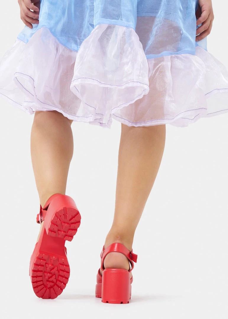 Koi Footwear Romance Rebel Heart Sandals Red