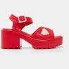 Koi Footwear Romance Rebel Heart Sandals Red