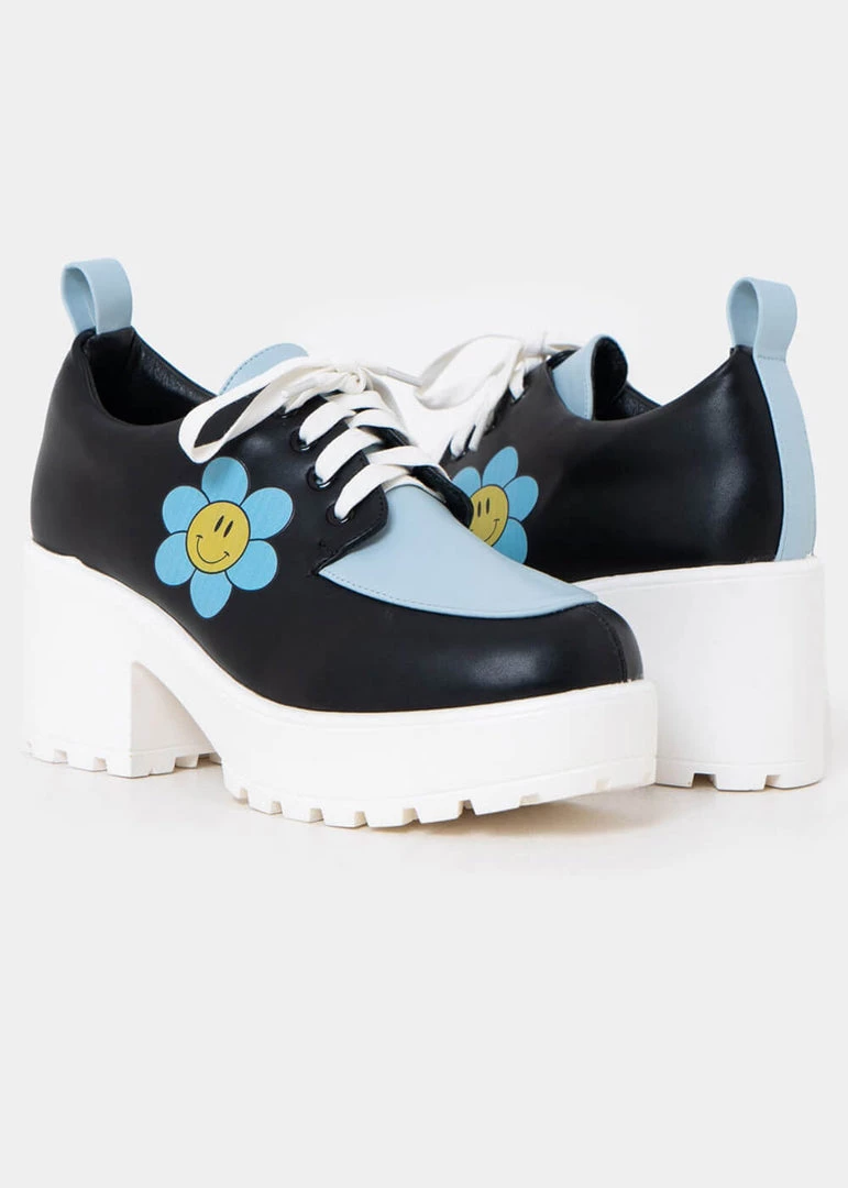 New In Koi Footwear Delicate Art Of A Wallflower Shoes Blue