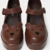 Koi Footwear Tira Prizzly Bear Mary Janes Pumps Brown New In