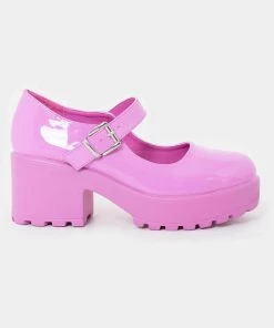 Koi Footwear Tira Patent 60's Mary Janes Pumps Wild Purple New In
