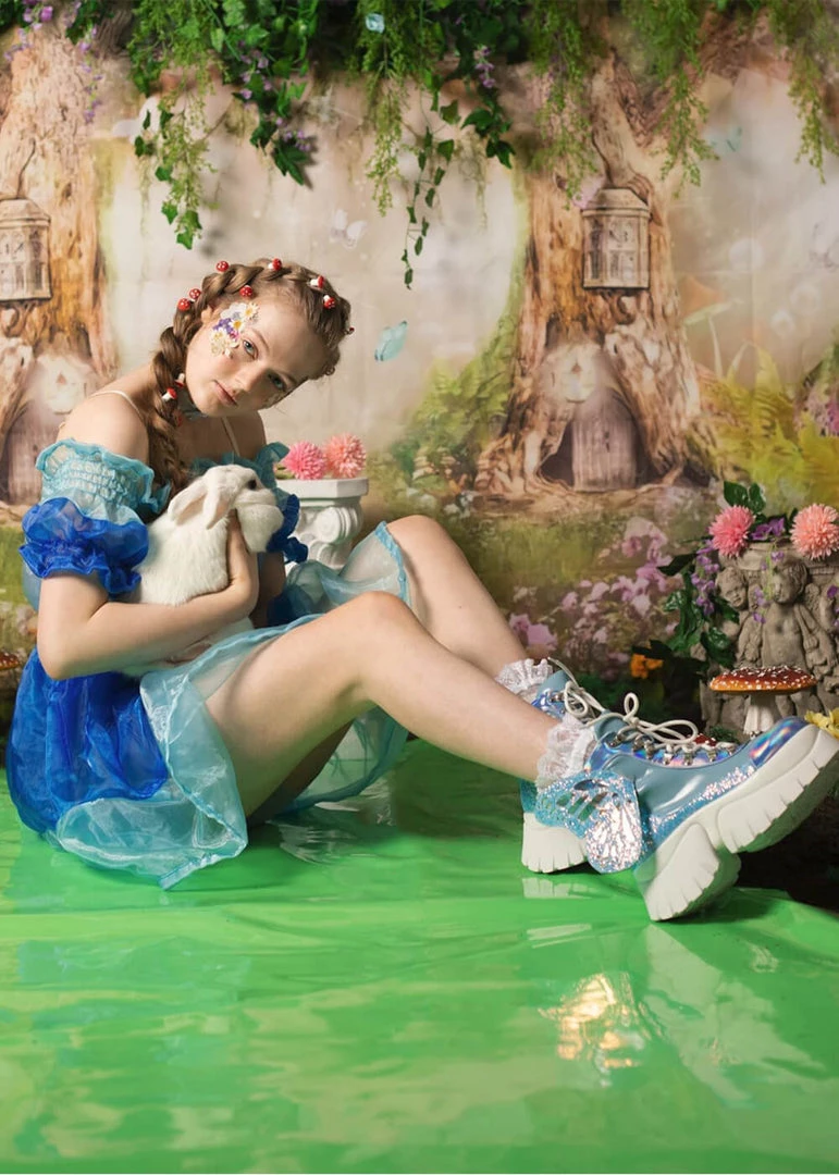 Koi Footwear Wings Of A Pixie Platform Boots Blue