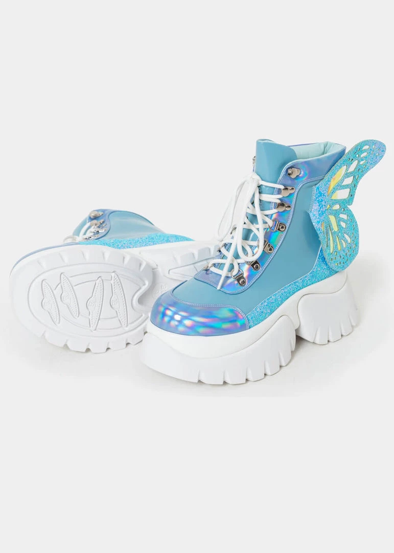Koi Footwear Wings Of A Pixie Platform Boots Blue