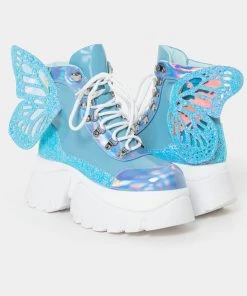 Koi Footwear Wings Of A Pixie Platform Boots Blue