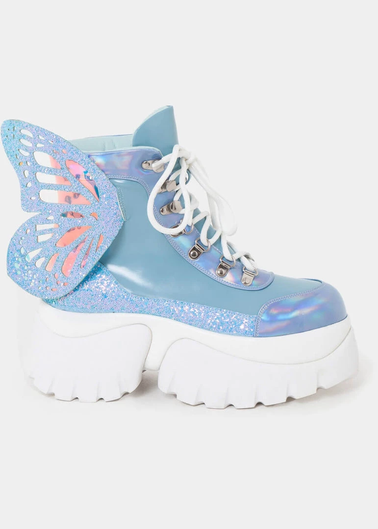 Koi Footwear Wings Of A Pixie Platform Boots Blue