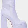 Koi Footwear Lexus 70's Platform Boots Purple New In