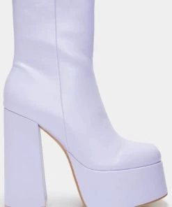 Koi Footwear Lexus 70's Platform Boots Purple New In