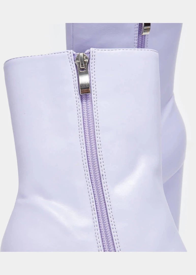 Koi Footwear Lexus 70's Platform Boots Purple New In