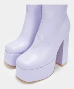 Koi Footwear Lexus 70's Platform Boots Purple New In