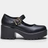 New In Koi Footwear Tira PU Classic Mary Janes Pumps Black