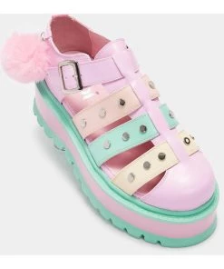 Koi Footwear Nyoka Kawaii Sandals Pastel Rainbow New In