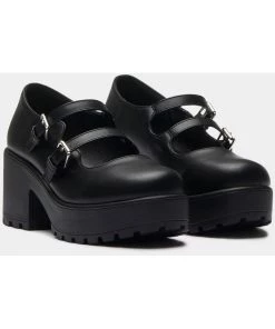 Koi Footwear Mura Platform 60's Heels Black New In