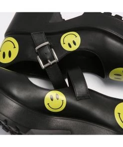 Koi Footwear Smiley Mary Janes Heels Black
