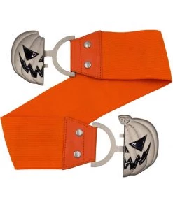 Kreepsville Trick Or Treat Pumpkin Elastic Belt Orange New In