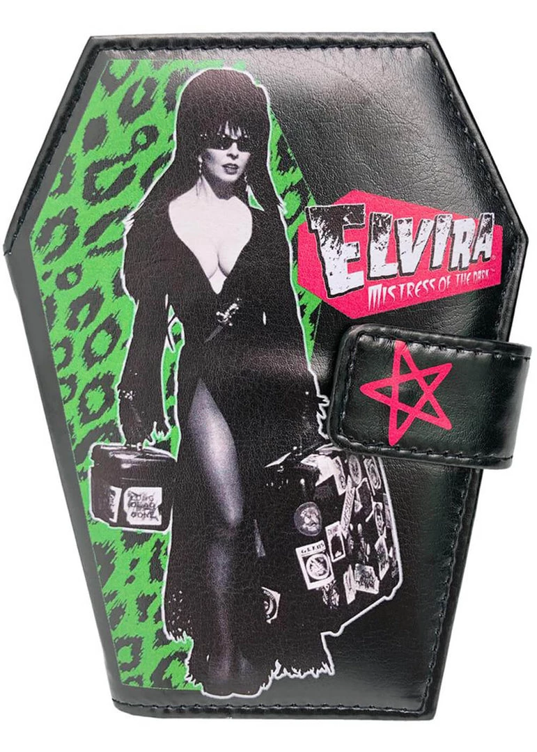 Kreepsville Elvira Leo Coffin Luggage Wallet Black New In