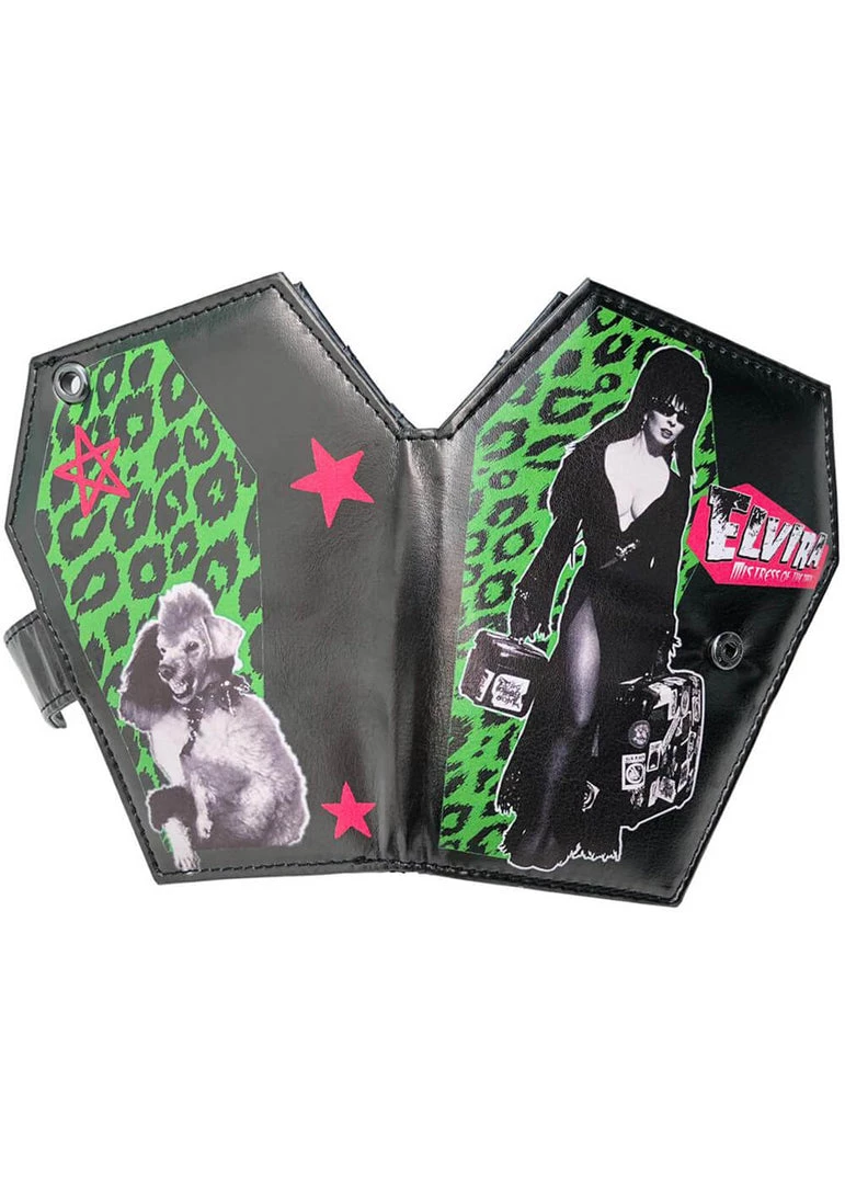 Kreepsville Elvira Leo Coffin Luggage Wallet Black New In