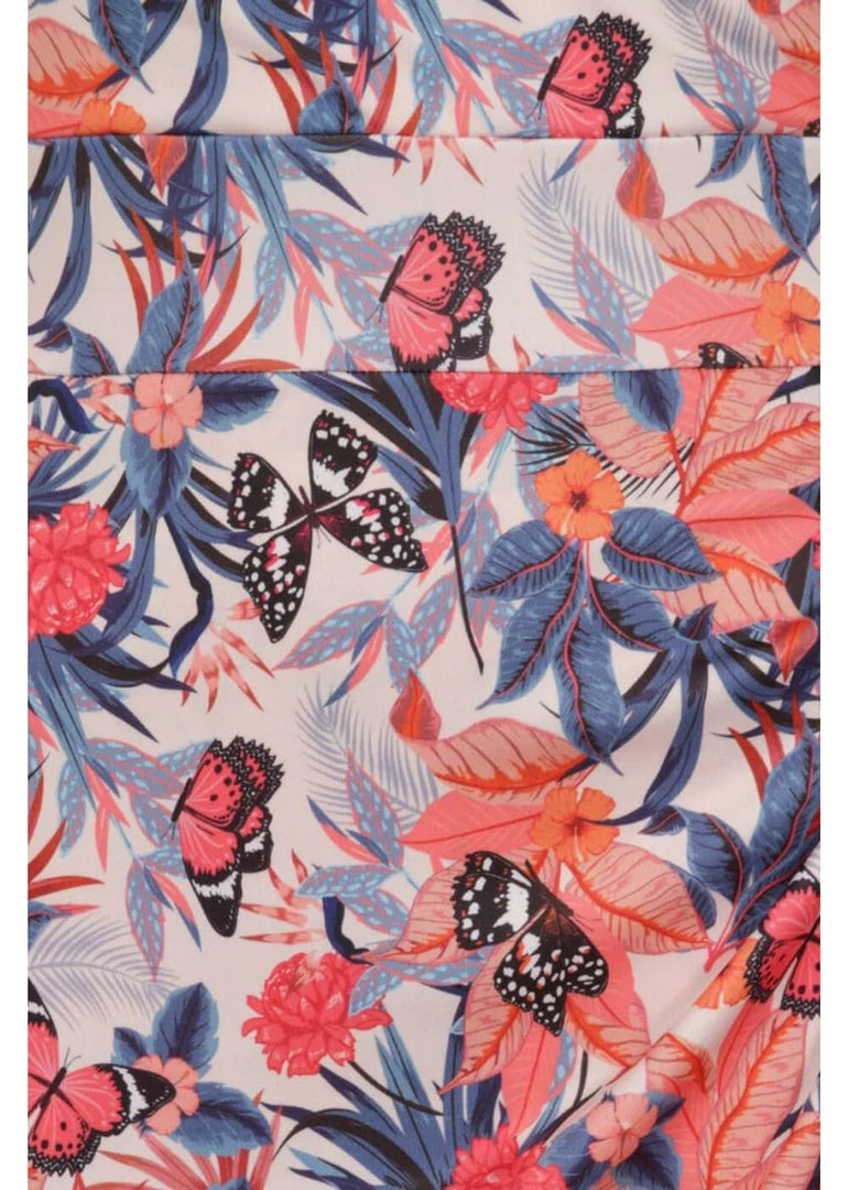 Lady Vintage Elsie Summer Scenes 50's Pencil Dress New In