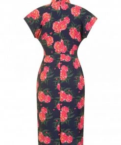 Lindy Bop Emma Camellias 40's Pencil Dress