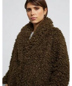 New In Louche Treerise Hair 70's Coat Khaki