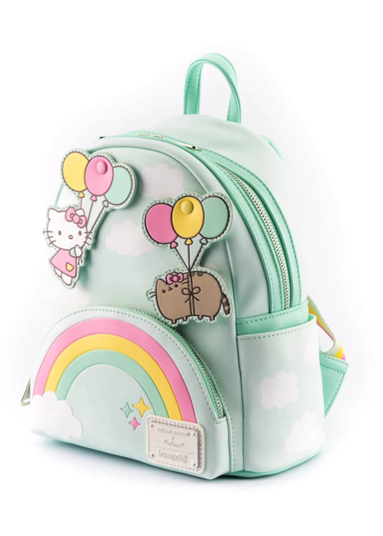 Loungefly Pusheen X Hello Kitty Balloons & Rainbow Backpack New In