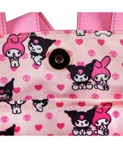 New In Loungefly Sanrio Hello Kitty My Melody & Kuromi Crossbody Bag Multi