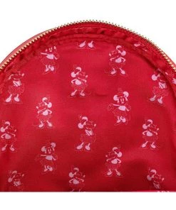 Loungefly Disney Minnie Mouse Polkadot Bow Backpack Wth Fanny Pack Pink