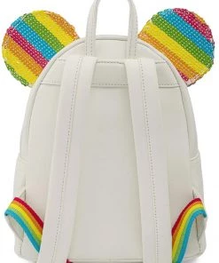Loungefly Disney Minnie Mouse Sequin Rainbow Backpack