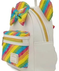 Loungefly Disney Minnie Mouse Sequin Rainbow Backpack