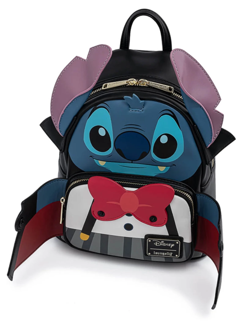 New In Loungefly Disney Lilo & Stitch Vampire Bow Tie Backpack
