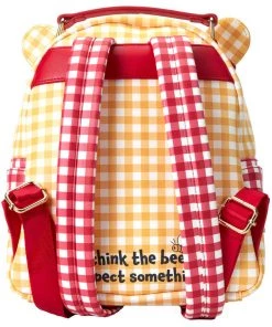 New In Loungefly Disney Winnie The Pooh Gingham Backpack Red