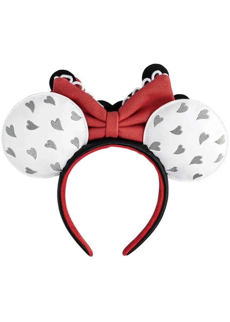 New In Loungefly Disney Mickey & Minnie Mouse Love Headband White