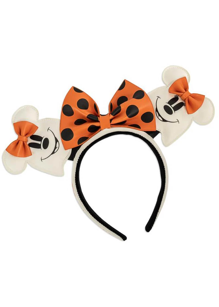 Loungefly Disney Ghost Minnie Glow In The Dark Headband New In