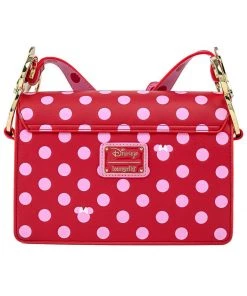 Loungefly Disney Minnie Mouse Polkadot Bow Strap Shoulderbag Pink New In